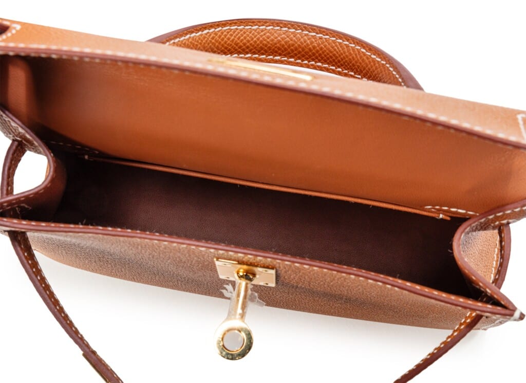 Gold Epsom Mini Kelly 20 II Gold Hardware 2023, €15,000-€18,000 (approximately P1,011,840 to P1,214,208), HERMÈS, sothebys.com